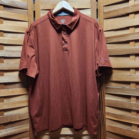 G.H. Bass & Co Rusty Red Short Sleeved Polo Shirt Men's Size XXL - Picture 2 of 9